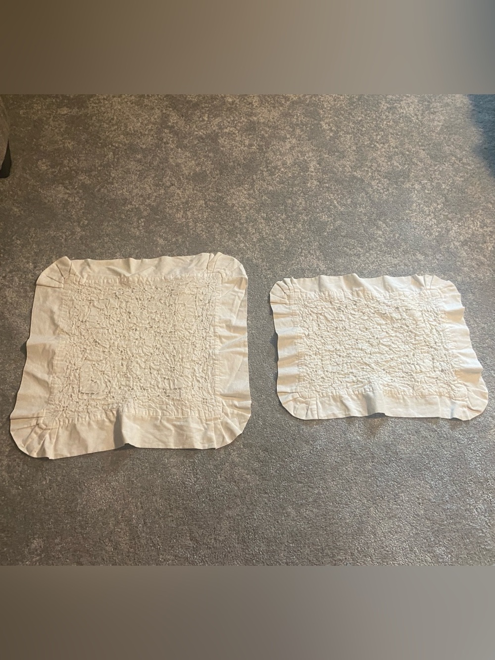 Vintage decorative pillow shams bundle, square & rectangle.